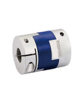 Heavy Duty Aluminum Alloy Flexible Oldham Coupling Shaft 5mm To 16mm For Encoder Applications showing blue and silver housing.