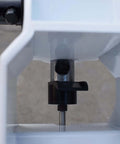 Close-up of Heavy Duty Portable Handheld Paper Hole Punch with 4mm to 8mm holes mechanism, metal build, 300 sheets capacity for office use.