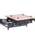 Portable Folding Workbench for DIY and Woodworking With 550 Lb Pro Grade Capacity, Clamps and Vise, steel frame and bamboo top