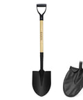 41 Inch Round Point Shovel For Digging And Heavy Duty Garden Work With D Handle And Wooden Grip next to black carry pouch