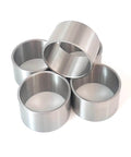 Industrial Bushing Sleeve 65mm ID By 82.5mm OD By 48mm Height Made From GCr15 Carbon Steel Bearing Sleeve For Plain Bearings shown in stack.