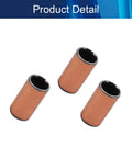 3 Pack Heavy Duty Sleeve Bearings 6Mm X 8Mm X 15Mm Oilless Bushings, carbon steel with bronze core, showing three pieces.