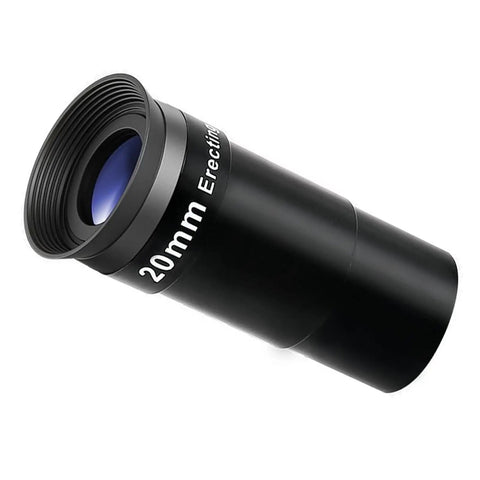 20mm Wide Angle Erecting Eyepiece for 1.25 Inch Telescopes with broad field of view, crisp comfort fit, right side up optics.