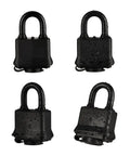 4 Pack Heavy Duty Weatherproof Padlocks With Keys 40mm Laminated Steel Body And Hardened Shackle Keyed Alike, wet surface view