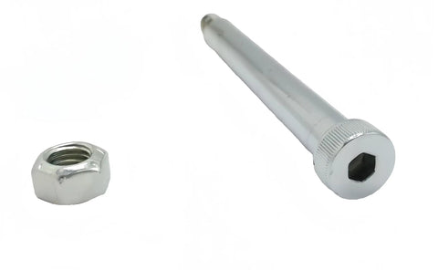 Beefy Heavy Duty Shoulder Bolts Kit 5/8 Inch By 5 Inch With Nuts Two Pack 7-186-KITx2 For Trailers And Hydraulic Disc Brake Calipers Replacement Includes Chrome Finish Matching Nuts And 6 Inch Bolt Length, chrome bolt and nut