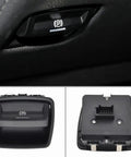 Top Shelf Electric Parking Brake Actuator Switch For Porsche Panamera 2010 To 2016 showing side and top views of electronic control panel.