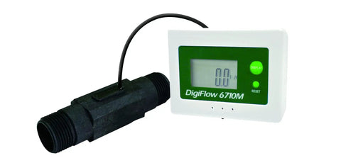 Easy Install 1-Inch NPT Flow Totalizer and Flow Rate Meter for Water Filters, Tracks Up To 99,999 Gallons, Displays 0.8-25 GPM
