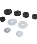 3D Printed Dimple Die Set For Sheet Metal Carbon Steel Dies With Backing Plates 5 Size Range on white background.