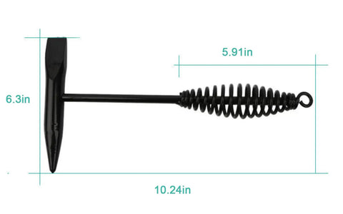 Welding Chipping Hammer 10.5 Inch With Coil Spring Handle And 10 Inch Wire Brush Slag Hammer for Cone and Vertical Chisel Welds