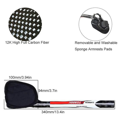 Ultra Lightweight 12K Glossy Carbon TT Rest Bar For Road And MTB Bikes, Aero Tri Bar Arm Rest With Dimensions And Features