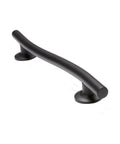 36 Inch Designer Wave Shaped Shower Grab Bar In Matte Black, Dope Modern Bath Safety Rail With One And One Quarter Inch Diameter