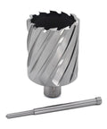 Oscarbide 2-1/8in annular cutter with 3/4in Weldon shank and pilot pin for magnetic drill press, 2in depth of cut