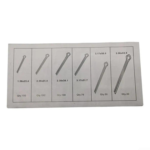 555 Piece Zinc Plated Cotter Pin Assortment Kit With R Clips Hair Pins For Automotive Repair Tractor Accessories And Small Engine Maintenance Heavy Duty Fasteners Set Durable Must Have Gear For Quick Fixes, assorted sizes in box