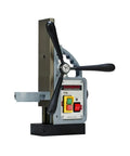 Heavy Duty Magnetic Drilling Base For 110V Equipment Shop Tough Metalworking Foundation with controls and a sturdy mount.