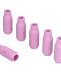 Tough Alumina Ceramic Nozzles With Gas Lens Cups For TIG Welding Torch, pink ceramic nozzles, 8mm top, pack of 20.