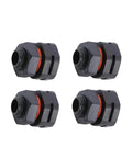 Top Tier IP68 Breather Valves Four Pack M12x15 Threaded Air Vents For Outdoor Electrical Panels, durable plastic with seal.