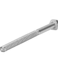 Stainless Steel Half Thread Wood Lag Bolts With Self Tapping Screws A2-70 Grade Built Tough For Outdoors M8x140mm close-up view