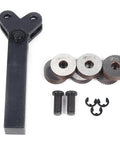 Pro Grade Diagonal Dual Wheel Linear Knurling Tool For Metal Lathe Turning with six knurling wheels and components.