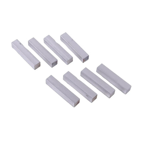 8 Pack Zinc Square Keys 1/4 X 1-1/4 Inch 2162 Machine Key Set for Power Transmission Shafts on white background
