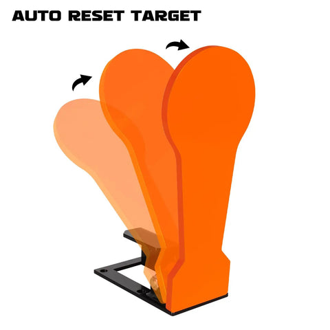 Three Eighths Inch AR500 Popper Steel Target 12 Inch Pop Up Resetting Shooting Target with Audible Hit Feedback in auto-reset motion