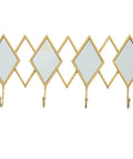 Heavy Duty Wall Mount Coat Hooks Built Tough For The Daily Grind Rustproof And Scratch Resistant Wall Rack with diamond-shaped mirrors.