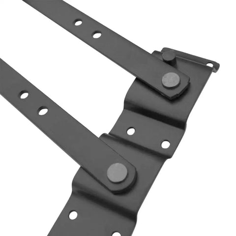 Close-up of Dope Lift Up Top Coffee Table Mechanism With Spring Assist Air Operated Convertible Desk Hardware Hinge Bracket