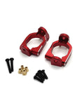Badass Red Anodized Metal Wheel Hub Carrier Upgrade For 1/10 Scale RC Crawlers And Tracked Platforms with hardware.