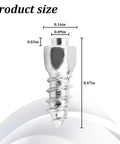 Close-up of a 0.47in carbide snow tire stud, measuring dimensions for 200 Pcs Carbide Snow Tire Studs With Install Tool Anti Ice Wheel Spikes Universal Fit Cars Trucks RVs Keeps Your Tires Grippin Tight On Slick Winter Blacktop.