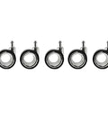 Five Pack M11 Stem Snap Ring Replacement Casters For Gaming Chairs With Silent Tpu Build And Slick 360 Swivel close-up view