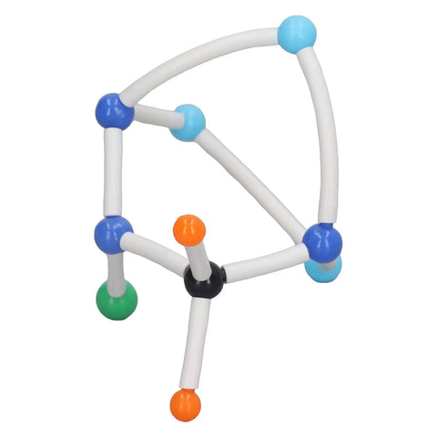 Vibrant Chemistry Molecular Model Kit for 3D Hands On Learning and Classroom Use colorful ball and stick model.