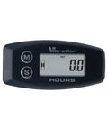 Cordless Vibration Hour Meter With Wireless Sensor Adjustable Sensitivity Levels Low Medium High Accurate Runtime Tracking And Triple Timer Alerts black LCD display