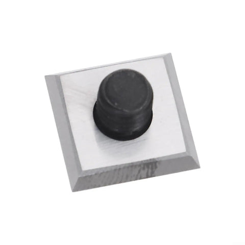 Rock Solid 14Mm Carbide Cutter Inserts 10 Pack Square 4 Sided Rotatable Blades For Woodworking Spiral Planer Head With M6 Screws close-up view of a square carbide insert.