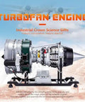 Ultimate Turbofan Engine Model Kit With 1100 Plus Parts One Tenth Scale Dual Spool Aeroengine For STEM Education And Gearhead Hobbyists Realistic Build With Visible Hollow Motor And Dynamic Engine Operation, metal turbofan engine model on stand