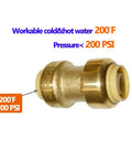 12 Pack One Half Inch Push To Connect Pex Fittings Straight Couplings For Pex Copper CPVC Brass Plumbing Lead Free Easy Install
