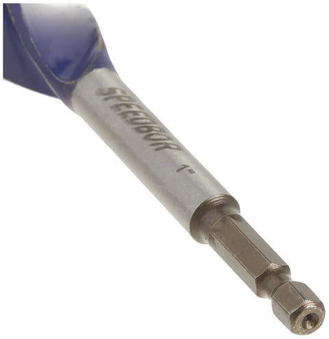 IRWIN wood drill bit set, hex-shank, close-up view, 3-piece (Amazon)