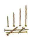 Pro Grade Wood Interior Construction Screws Kit With 100 Pcs Coarse Thread Bugle Head Yellow Zinc Drywall Screws Assortment
