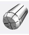 Heavy Duty One Piece Collet Chuck for CNC Milling Tool Holder showing precise stainless steel design and grooves for reliable machining.