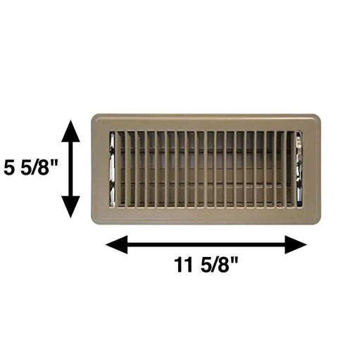 Heavy Duty 4 Inch By 10 Inch Floor Vent Covers Brown 6 Pack Built To Last Walkable Registers With Premium Finish and Dimensions