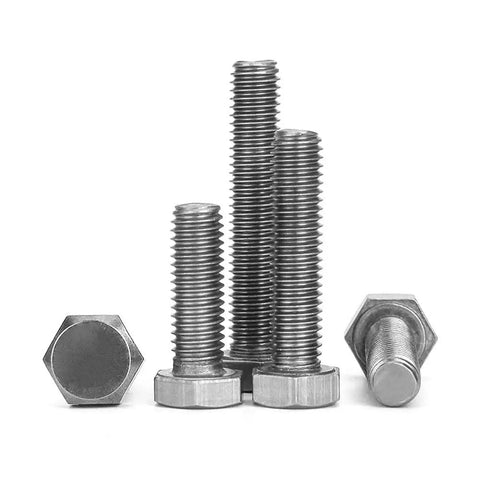One Piece TA2 Titanium Hex Head Screws M20X130mm in varying heights, showcasing rugged fasteners for mechanical wiring.