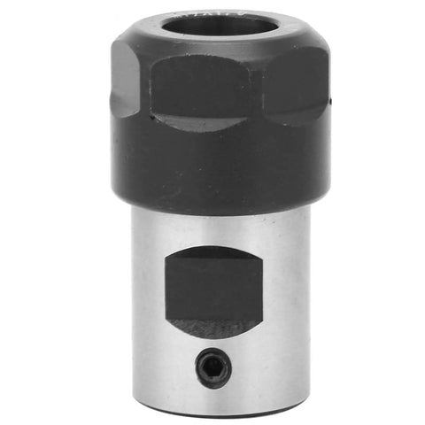 ER16 Collet Chuck Kit For CNC Milling Machines With 10mm Shaft Adapter Extension Rod Collet Block Holder, silver and black