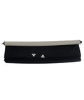 Partsflow beige sunshade for Cadillac SRX sunroof, roll-up cover with beige header and black fabric