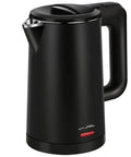 Compact 0.8L Electric Kettle Stainless Steel 800W Fast Boil Auto Shut Off Portable Water Boiler, black color, side view