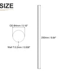 DTGN 4mm OD x 0.2mm wall x 250mm stainless steel tube, 304 polished finish, 1 pack