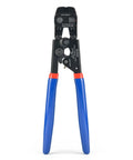 Front view of Ratchet Pex Cinch And Remove Tool For Three Eighths To One Inch Stainless Steel Clamps, Universal Clamp Cinching Tool For Pex Lines.