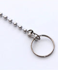 Bathtub Drain Stopper with Rubber Bath Plug chain featuring metal ball links and a sturdy attachment ring.