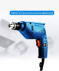 Heavy Duty Lithium Hammer Drill And Driver Set Packing Badass Torque With Smooth Variable Speed And Reversible Action side view of blue electric drill