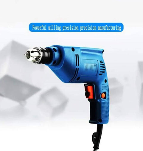 Heavy Duty Lithium Hammer Drill And Driver Set Packing Badass Torque With Smooth Variable Speed And Reversible Action side view of blue electric drill