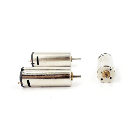 Two Pack N60 Mini Carbon Brush DC Motor High Speed 11,000 RPM for Hobby Models and DIY Projects, 1.5V 3V Operation shown
