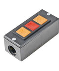 Heavy Duty Push Button Switch For Rolling Doors Up Down Stop 600V 3A Momentary Black Plastic Three Button Panel Top View