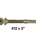 12x2 Reamer Self-Drilling Wood To Metal Screws With Torx Star Head T-30, bronze finish for flatbeds and trailers